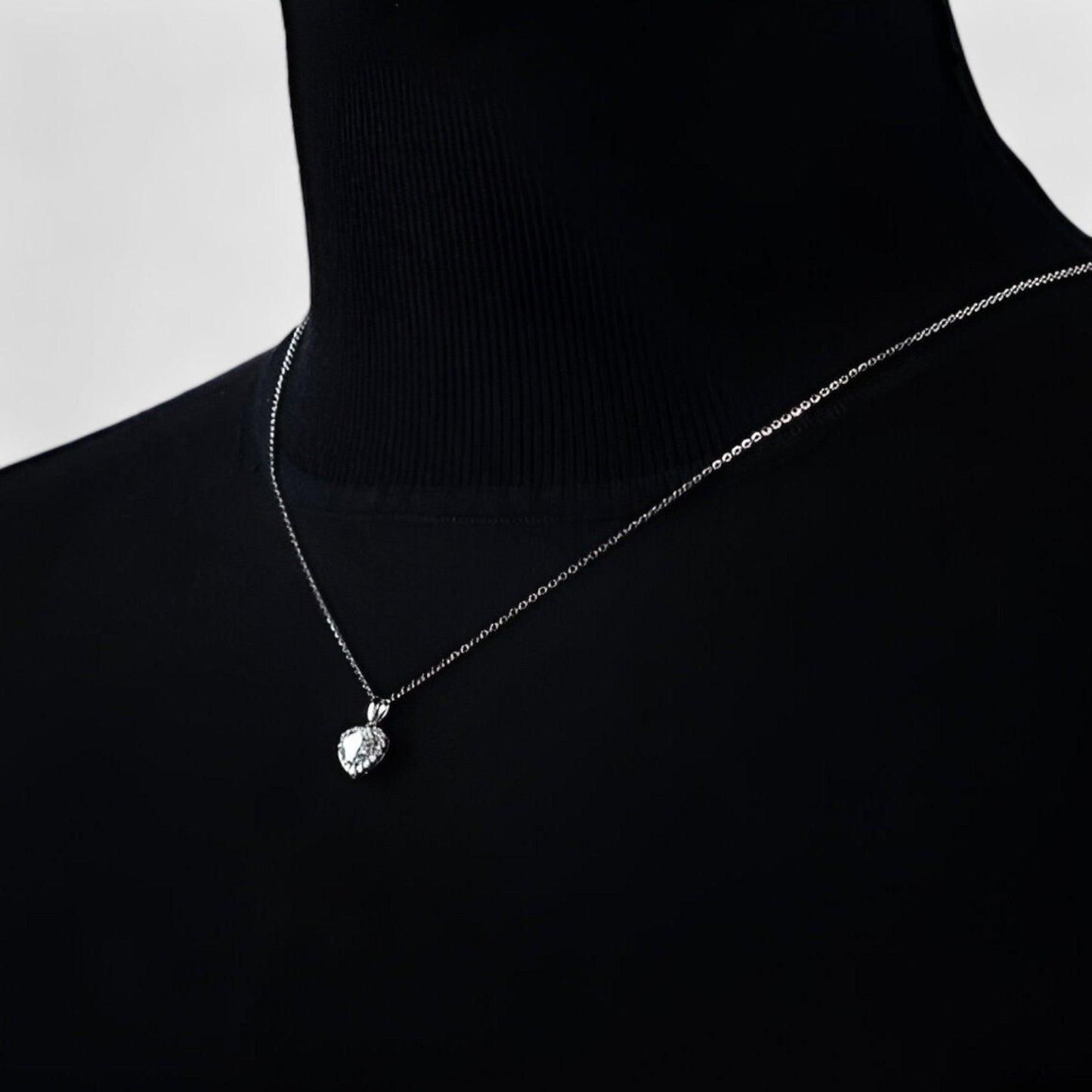 Amouria - Luxe Moissanite Hartvormige Hanger Ketting