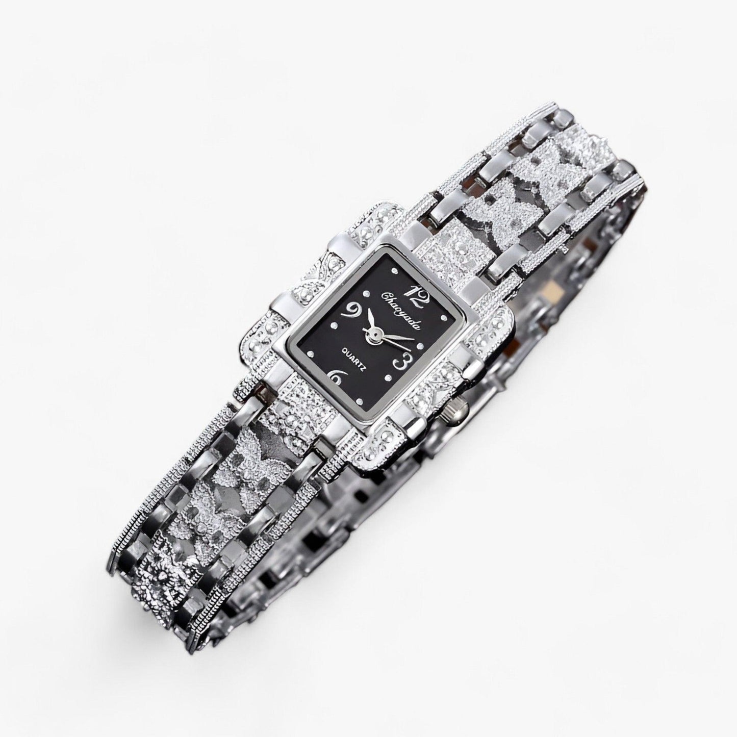 Camille Watch - Elegante Rechthoekige Stijl met Kristallen