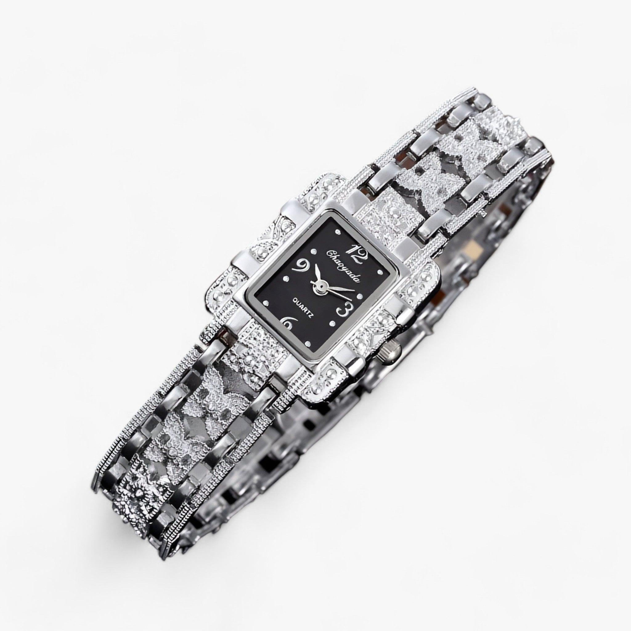 Camille Watch - Elegante Rechthoekige Stijl met Kristallen