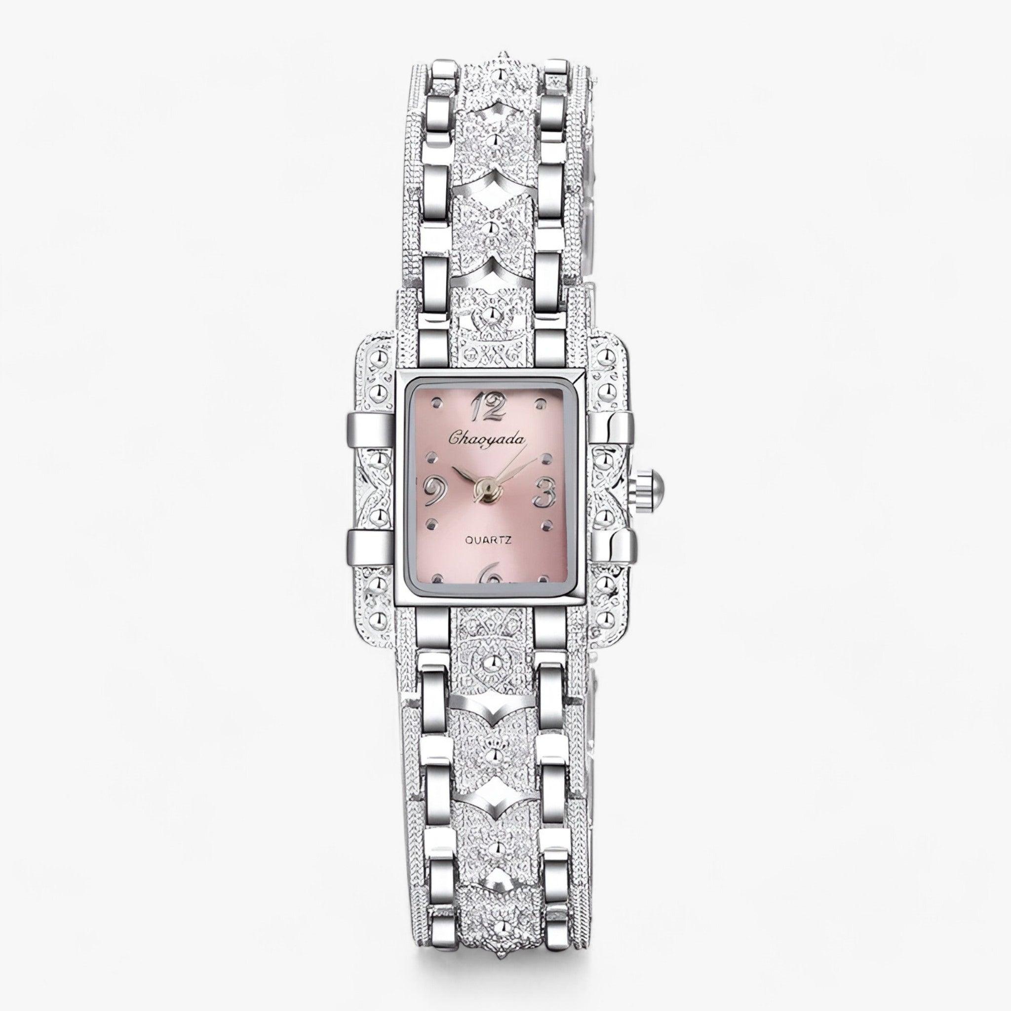 Camille Watch - Elegante Rechthoekige Stijl met Kristallen