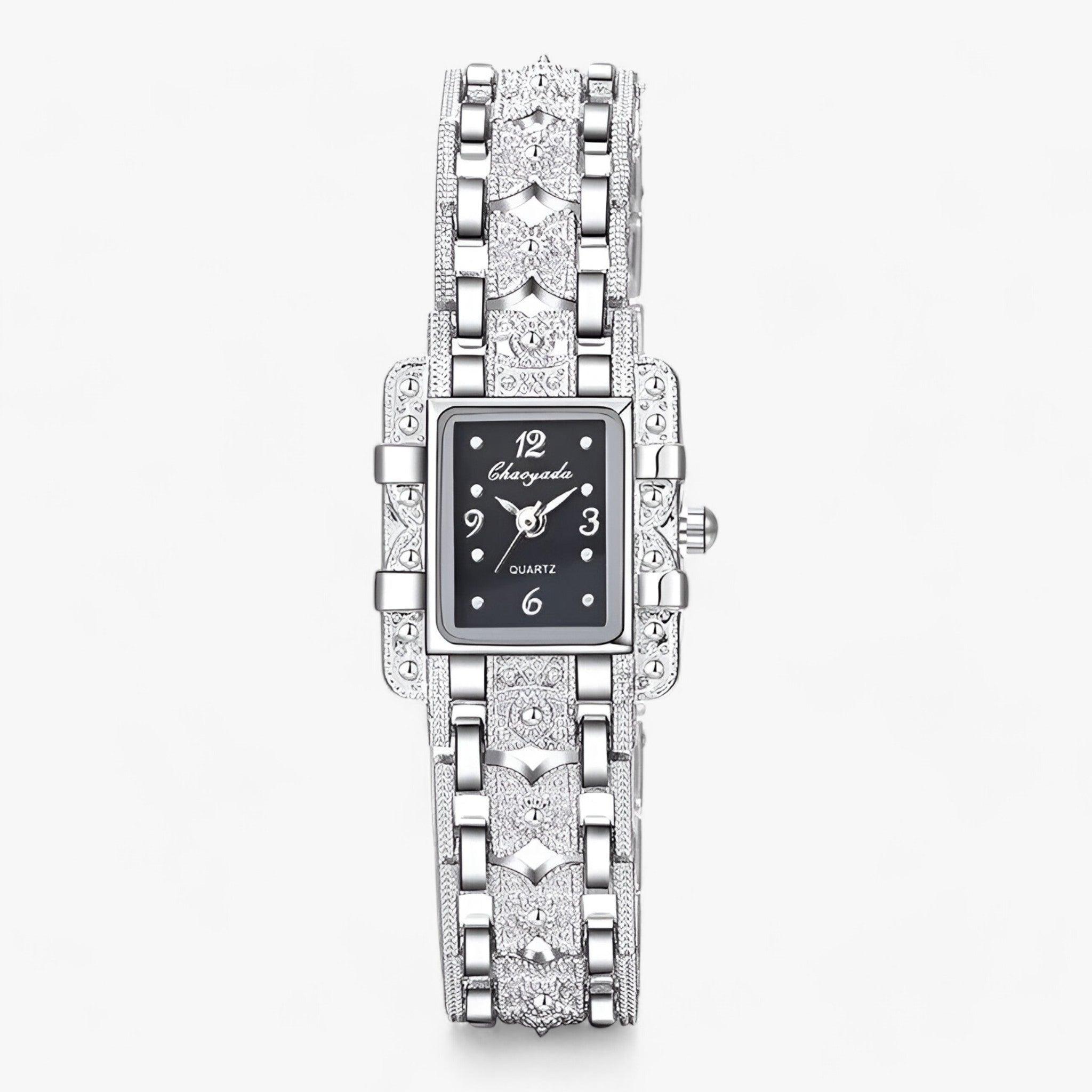Camille Watch - Elegante Rechthoekige Stijl met Kristallen