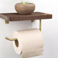 WoodNest - Stijlvolle Houten Toiletrolhouder met Opbergruimte