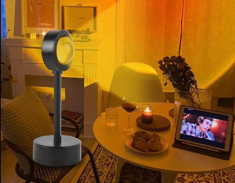 GlowSphere – Magische Sunset Lamp met 4 Kleuren