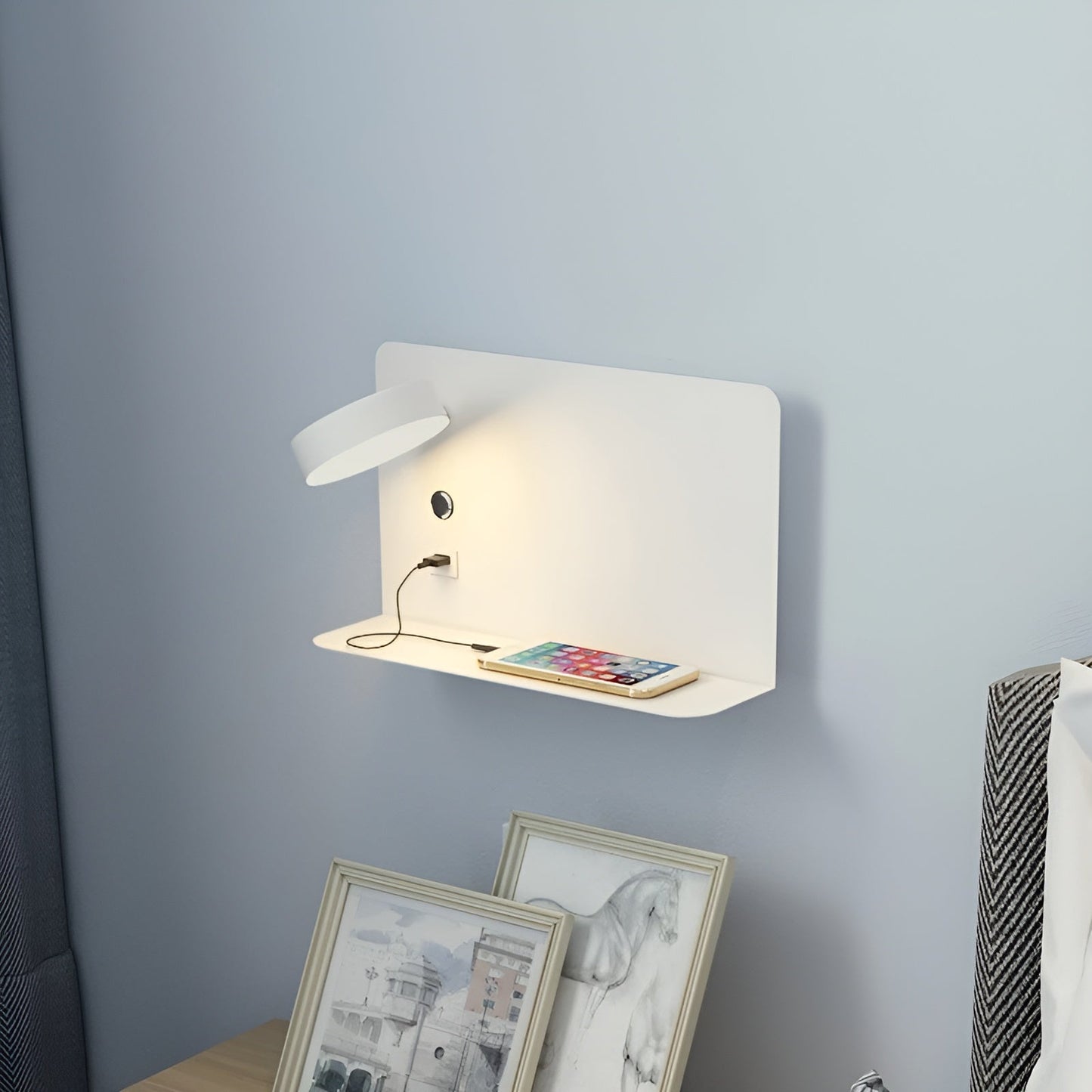 LumiCharge Wandlamp – Oplaadbare Elegantie met USB-LED Verlichting voor Luxe Sfeer