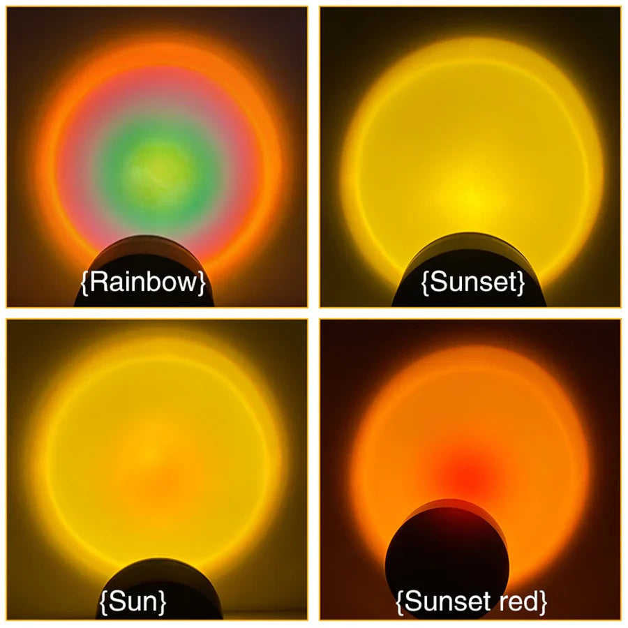 GlowSphere – Magische Sunset Lamp met 4 Kleuren