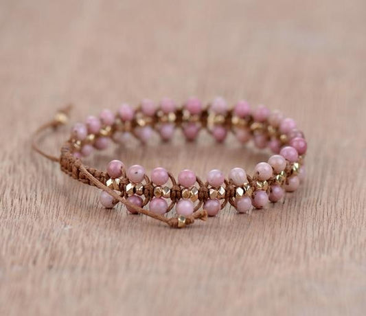 Rhodonite Bracelet - Hartvormige Energiearmband Amara