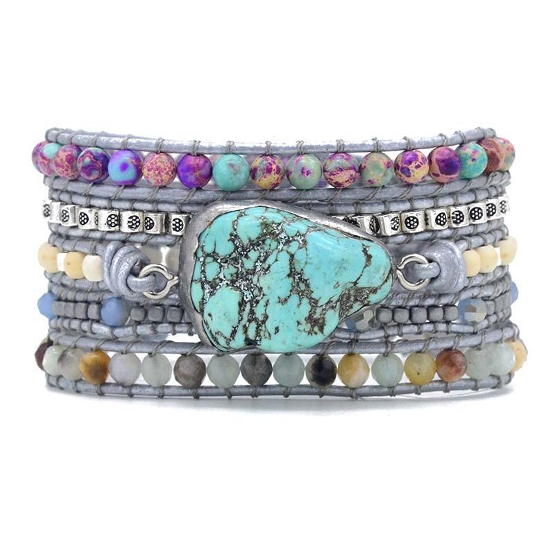 Selina Armband - Turkooise Wikkelarmband voor Heling & Bescherming
