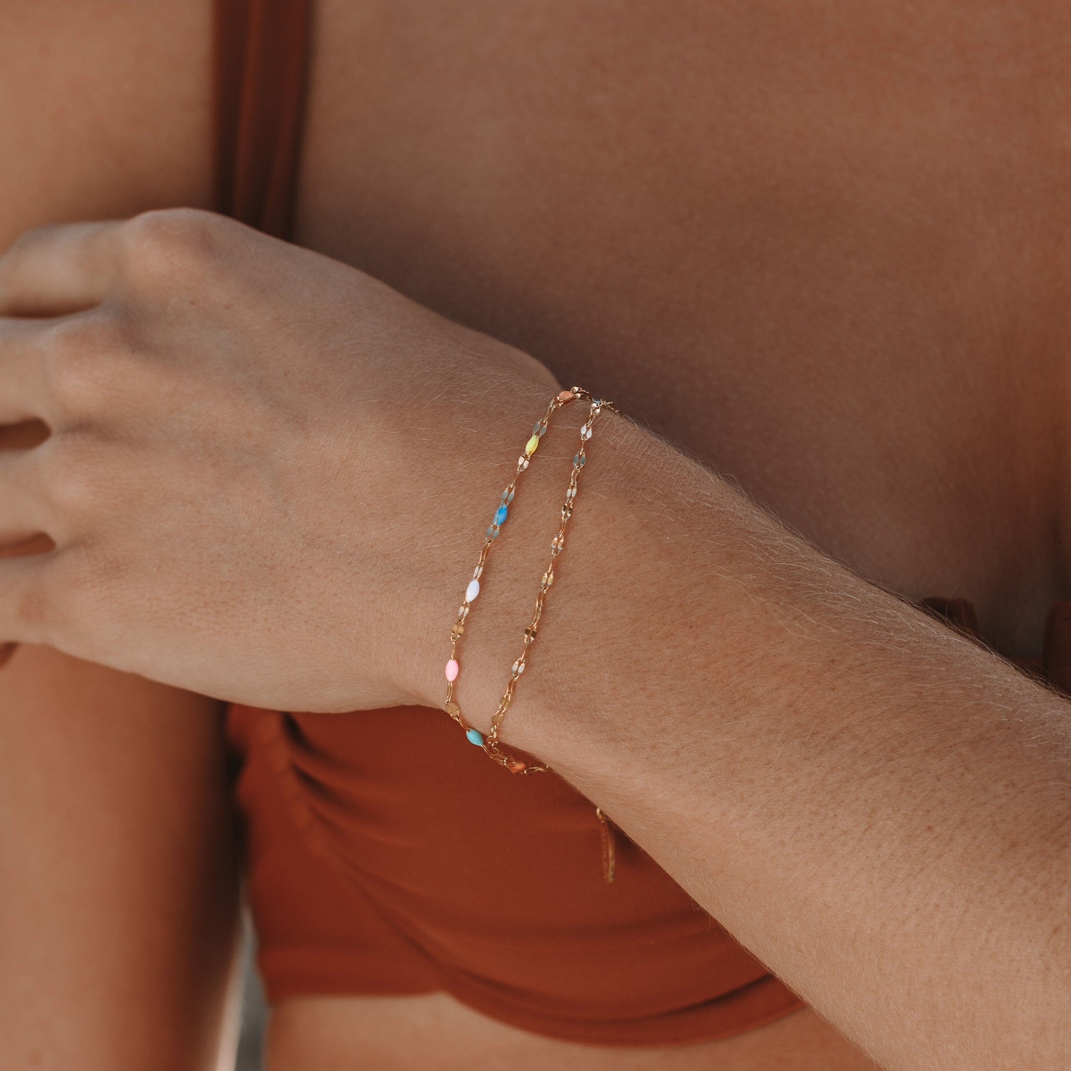 Elise's Charming Rainbow Dainty Armband