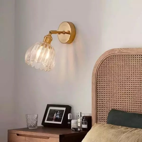 TulipGlow Wandlamp - Retro Glazen Tulpenlamp voor Vintage Flair