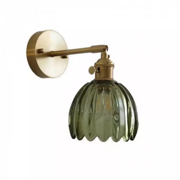 RetroLume – Tulpenvormige Glazen Wandlamp met Vintage Charme