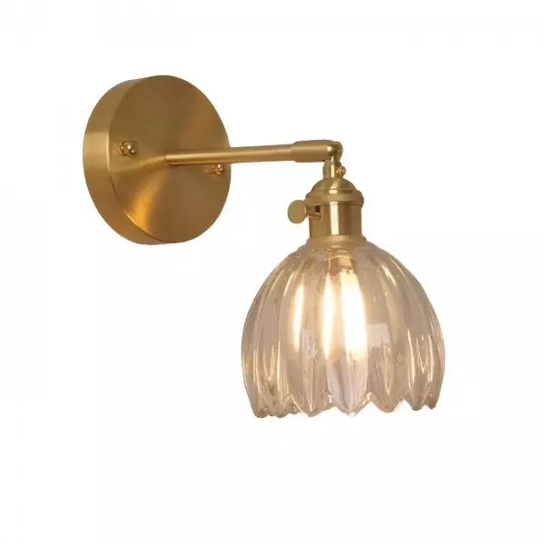 TulipGlow Wandlamp - Retro Glazen Tulpenlamp voor Vintage Flair