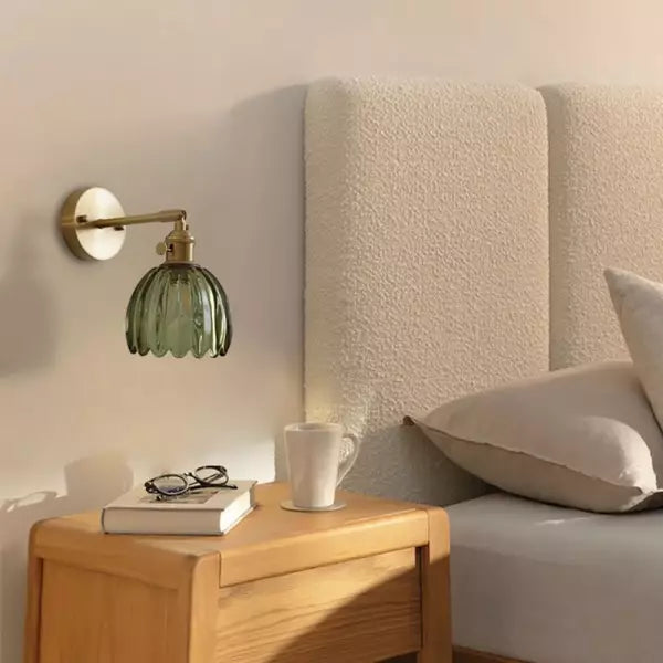 TulipGlow Wandlamp - Retro Glazen Tulpenlamp voor Vintage Flair