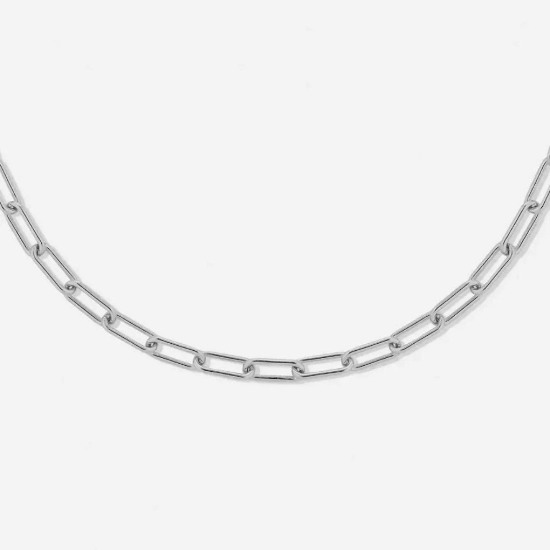 Sleek Paperclip Choker Necklace - Lina