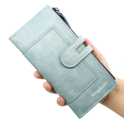 ElegantLeather – Lange Leren Portemonnee voor Dames
