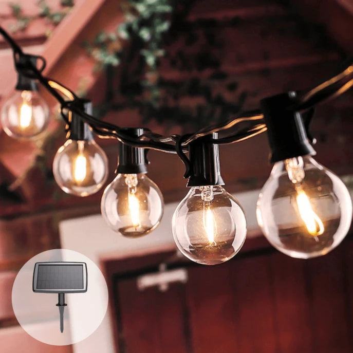 LED Solar Lichtsnoer Deluxe - Creëer de perfecte sfeer in jouw tuin!