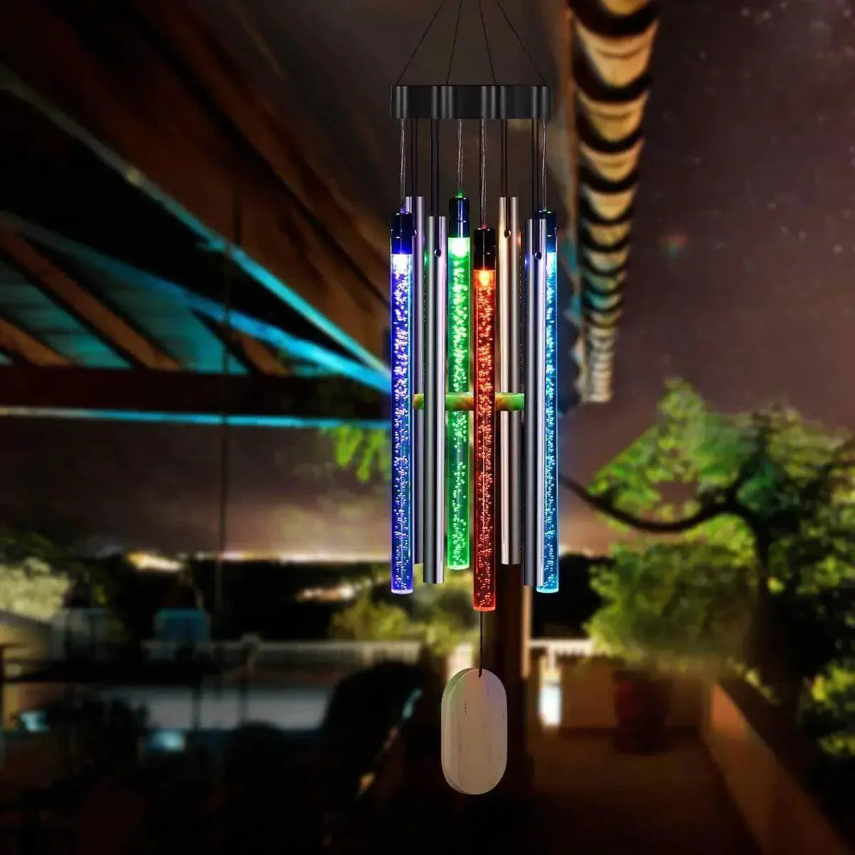 Harmony - Kleurige Tuinwindgong met Licht en Geluid