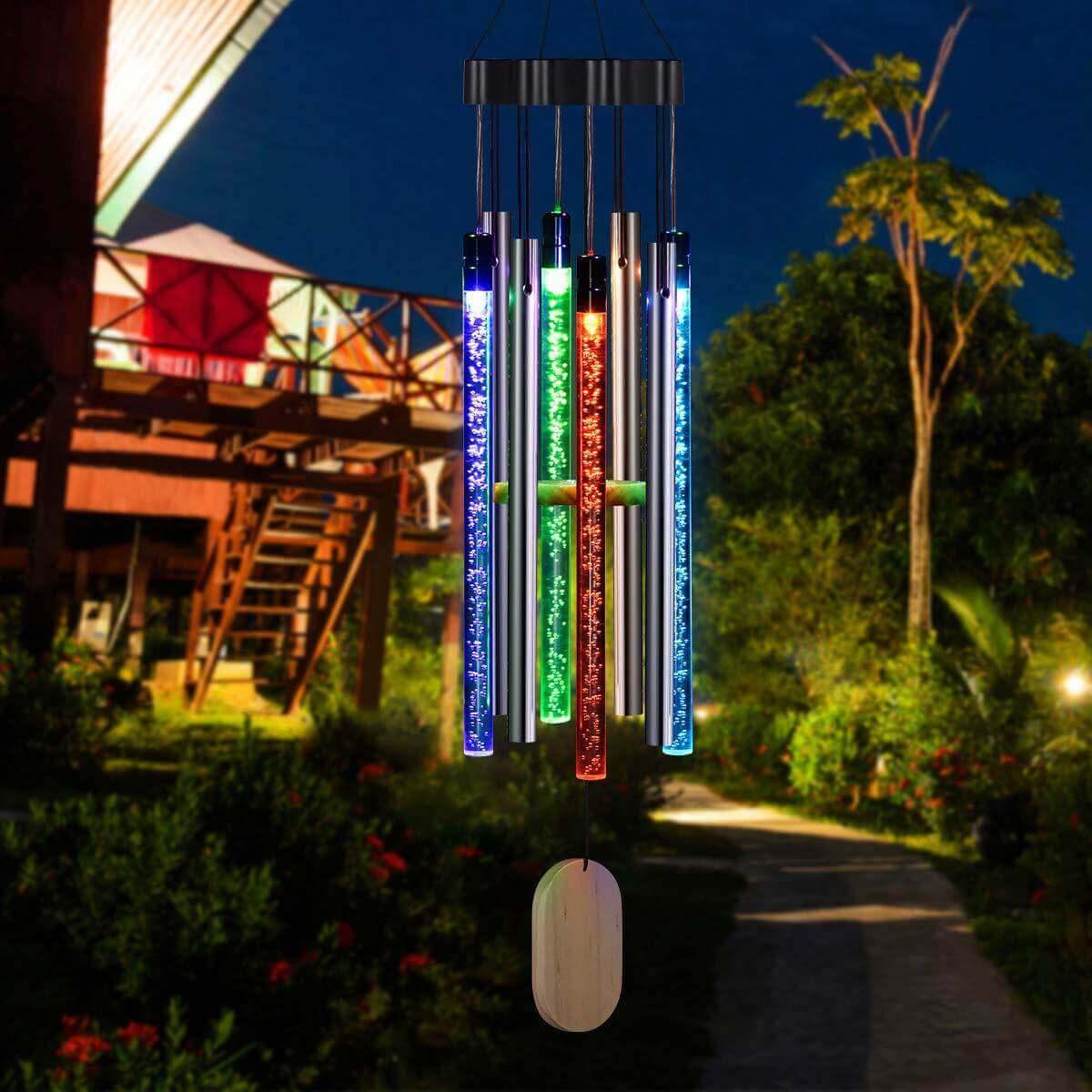 Harmony - Kleurige Tuinwindgong met Licht en Geluid