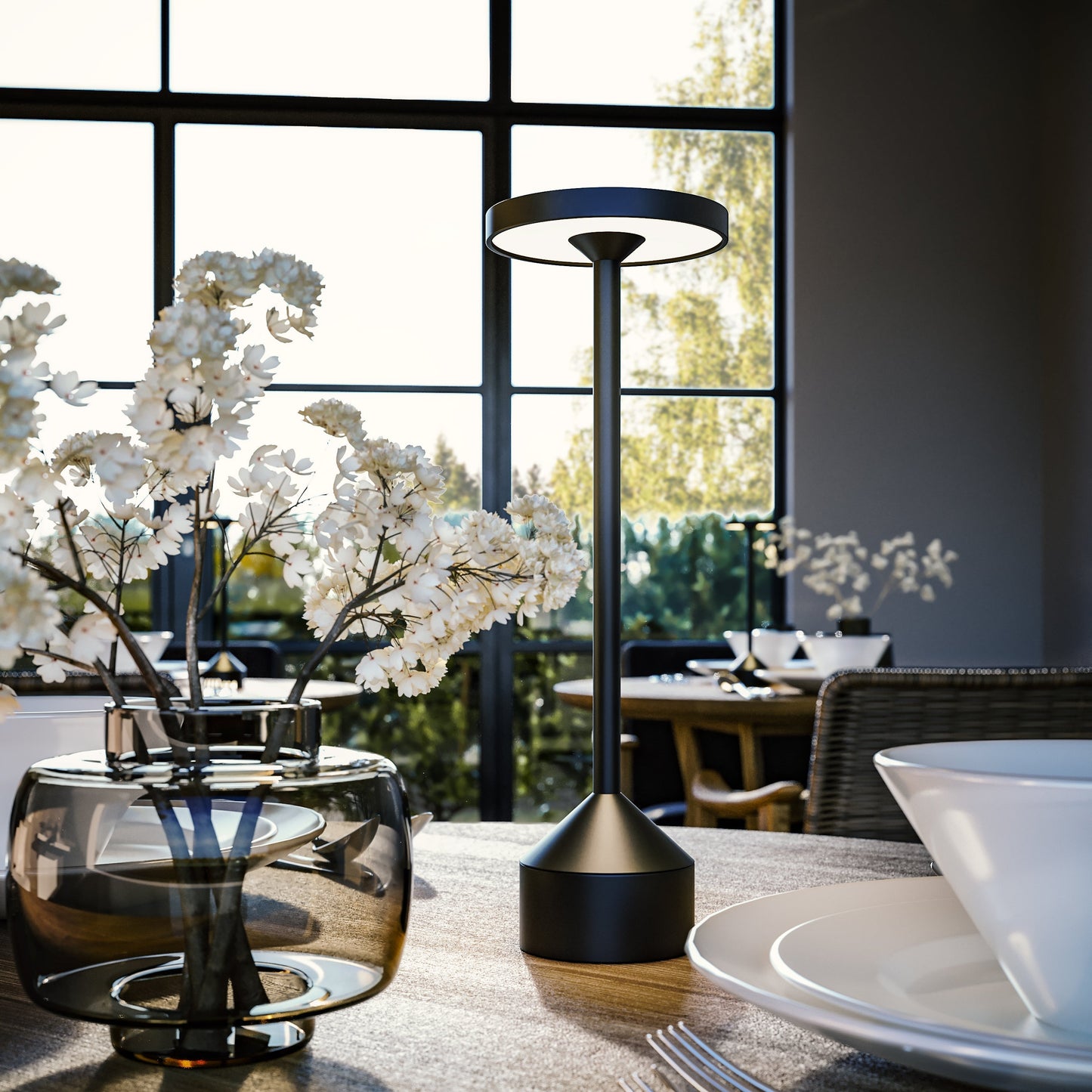 Stockholm Verlichting: Elegante Draadloze Tafellamp met Dimfunctie
