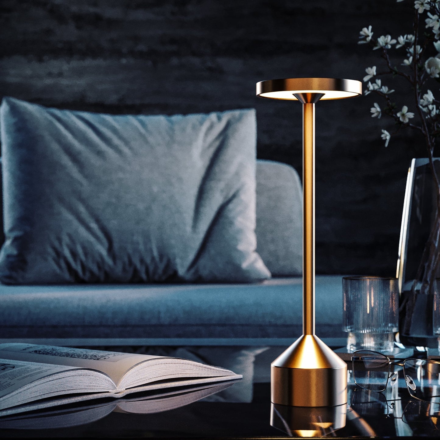 Stockholm Verlichting: Elegante Draadloze Tafellamp met Dimfunctie