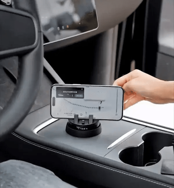 Telefoonhouder auto bevestigd op dashboard voor veilig handsfree rijden