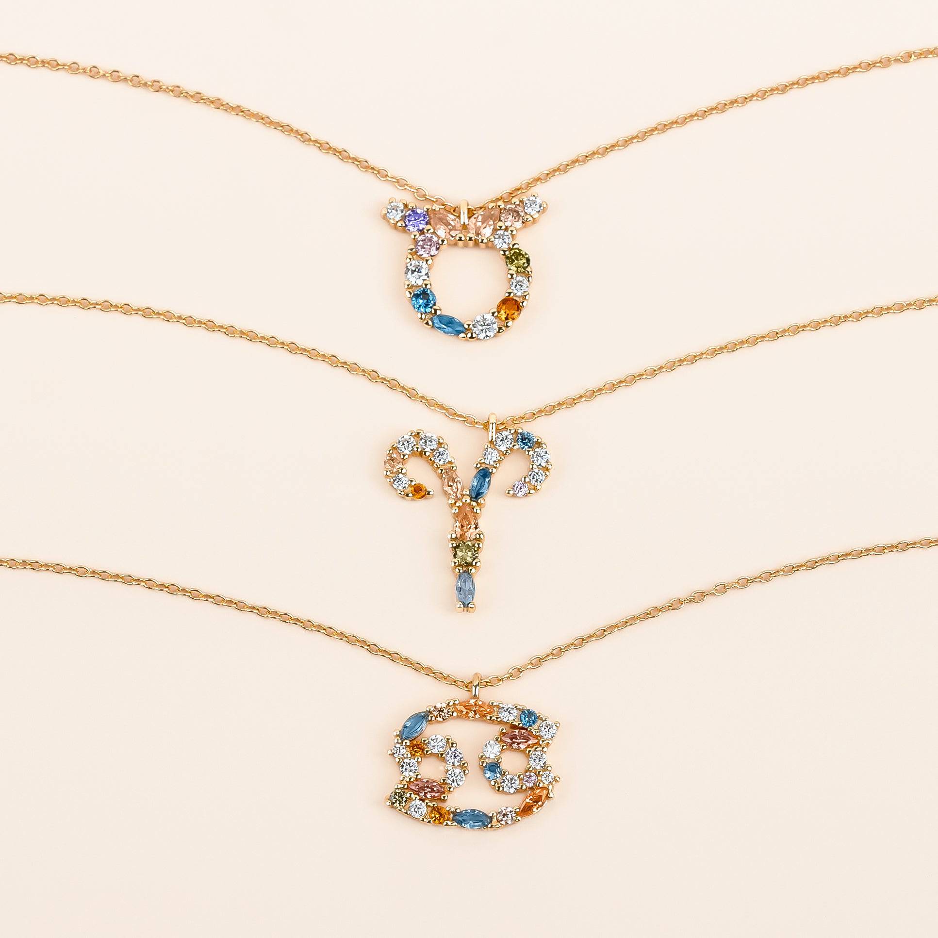 Elegant Celestial Star Sign Necklace - Celestia