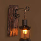 Veritas - Wandlamp inclusief Houten Sokkel en Glasdesign