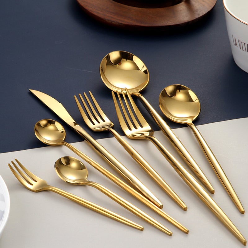 RoyalGlimmer Gouden Bestekset - Gouden Bestekset voor een Luxueuze Tafelsetting