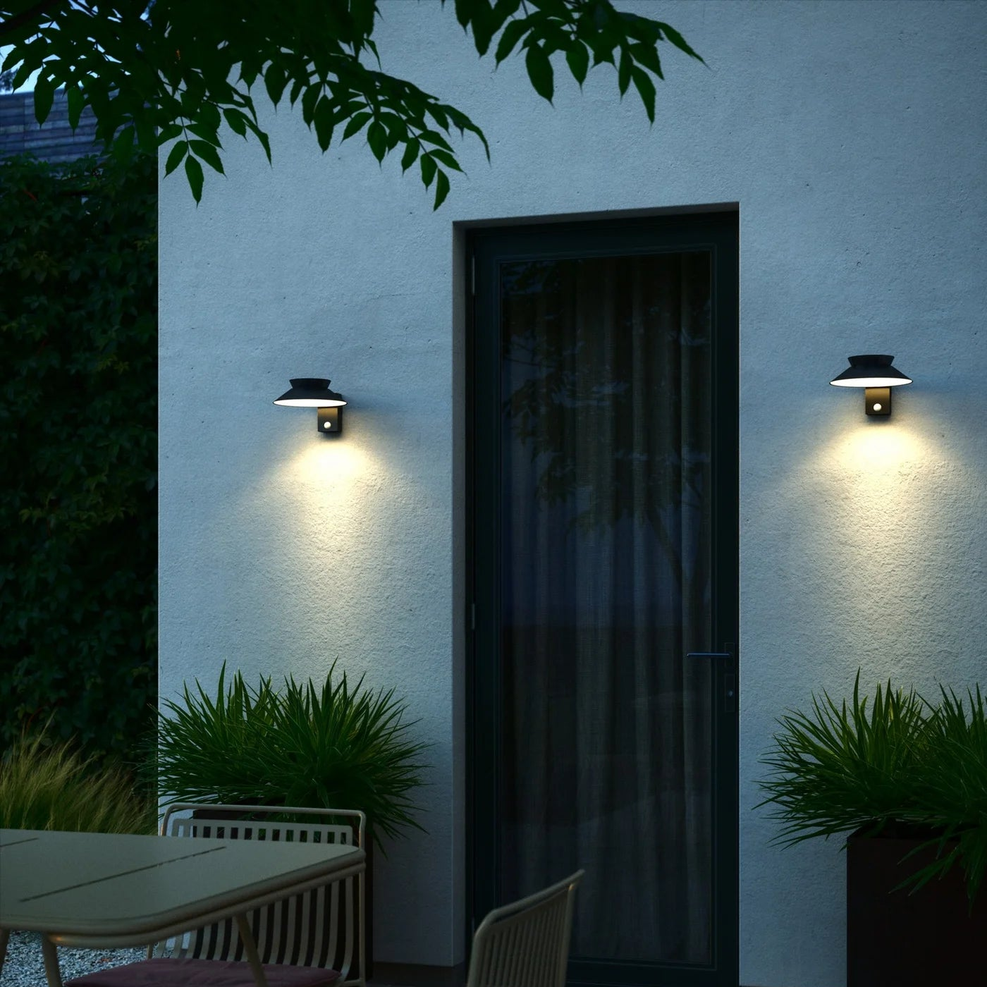 Justina Solar Buitenlamp - Draadloze LED Wandlamp met Sensor