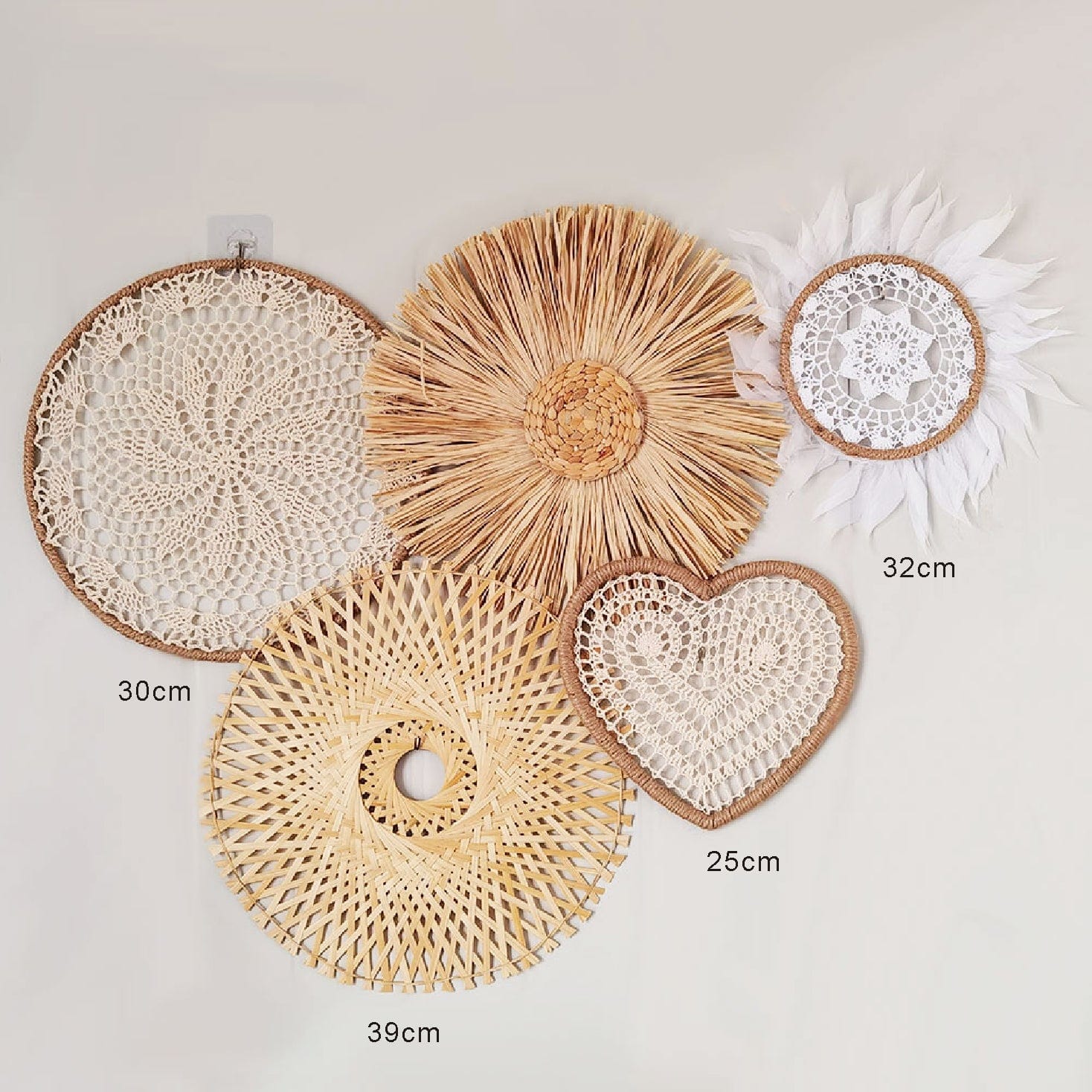 NatureNest - Bohemian Rotan Wanddecoratie voor Herfst