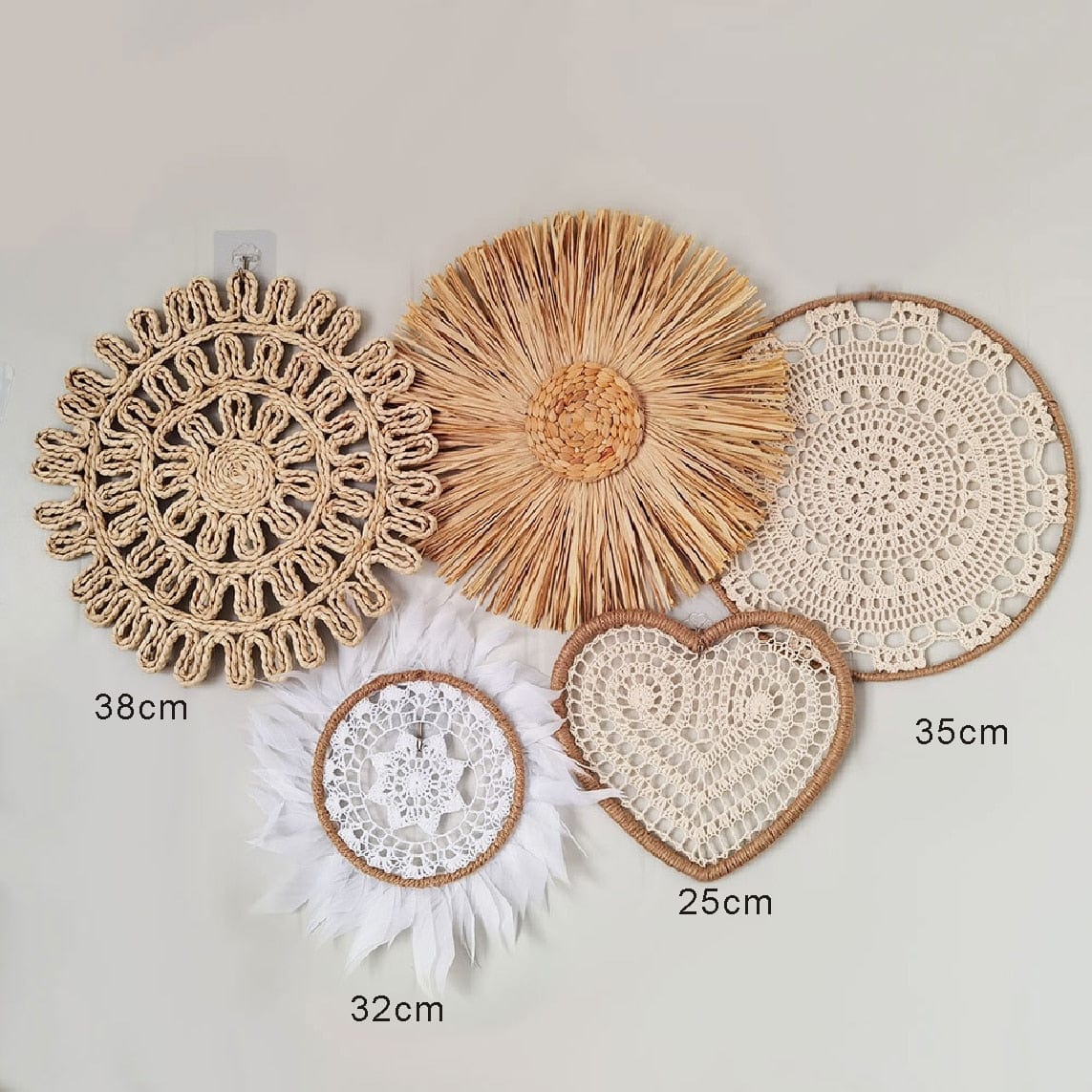 NatureNest - Bohemian Rotan Wanddecoratie voor Herfst