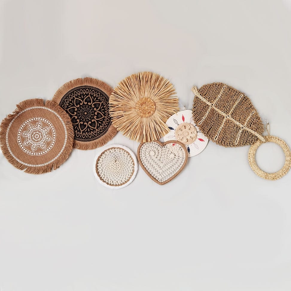 NatureNest - Bohemian Rotan Wanddecoratie voor Herfst