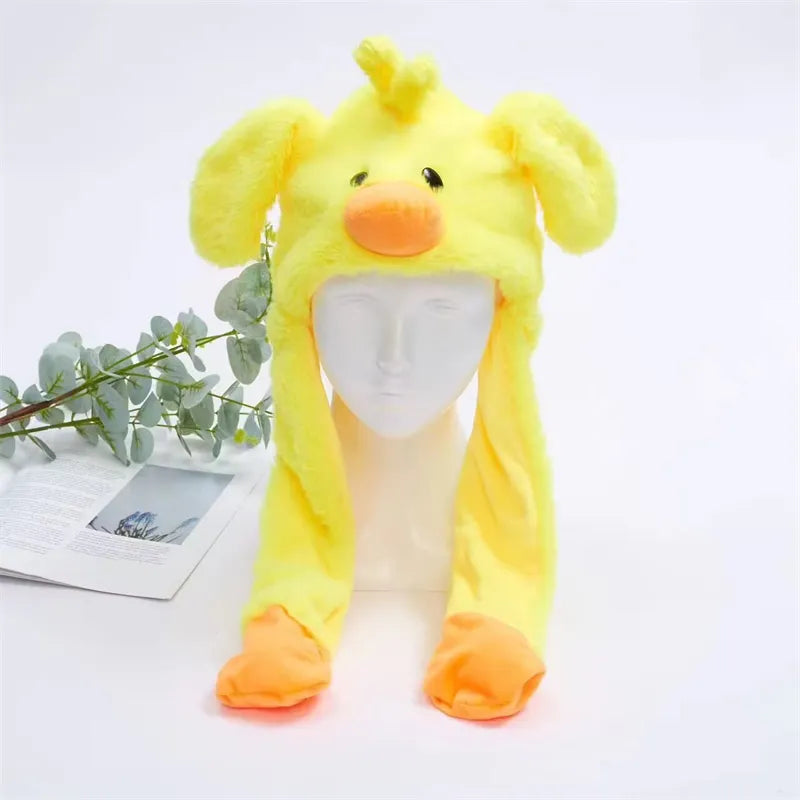 BunnyBounce Hat – Schattige Muts met Beweegbare Oortjes