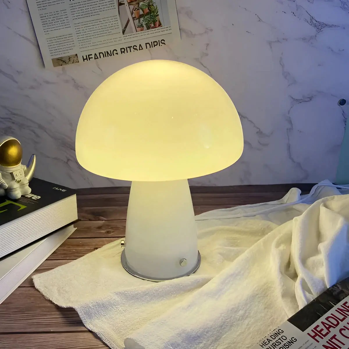 Scandinavische LED Paddenstoel Lamp - Elegantie en Warmte voor Jouw Interieur