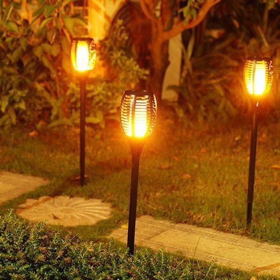 LED Solar Tuinfakkels Deluxe 96 LED (4 stuks)