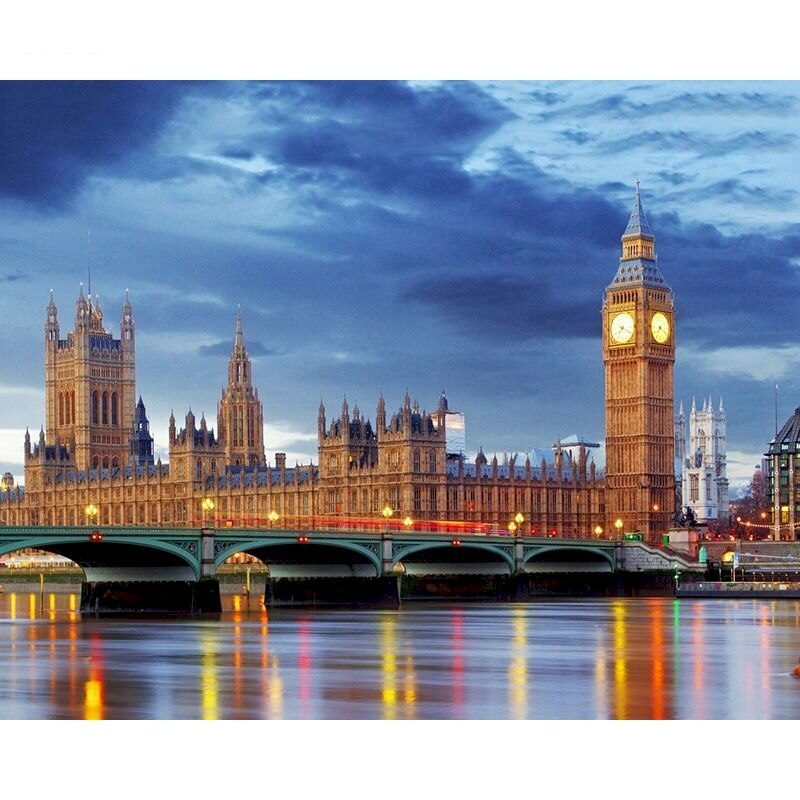 Stad portret (Schilderen op nummer)