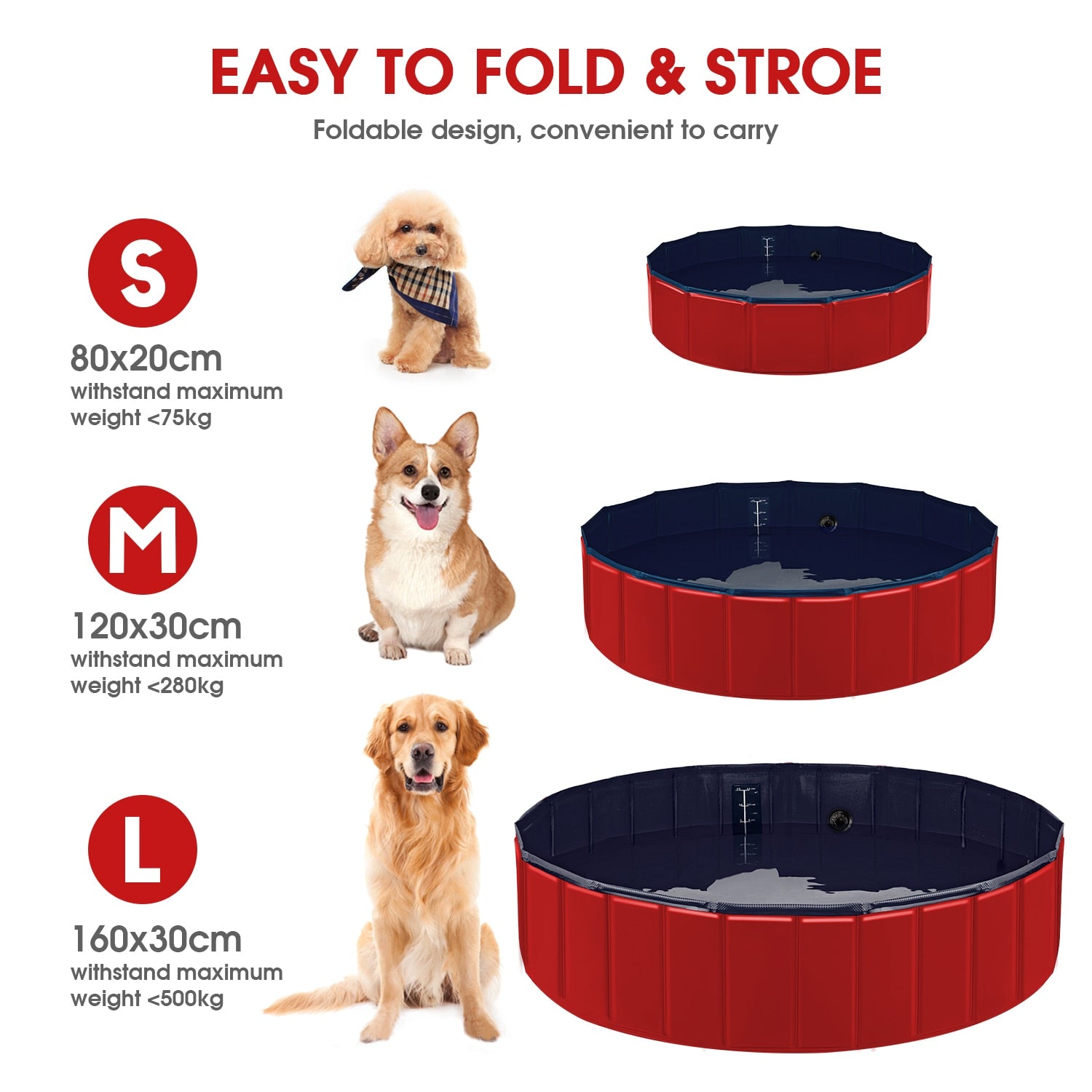 PetPool™ Opvouwbare zwembad voor dieren en kinderen - Neem de verkoeling overal mee!