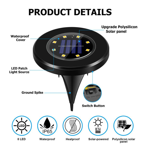 LED Solar Tuinlampen Deluxe (Black editie)  - Creëer een heerlijke sfeer in uw tuin!