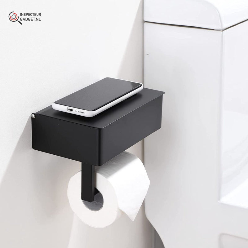 Toilet Steel Deluxe - Stalen Multifuntionele Toiletrolhouder