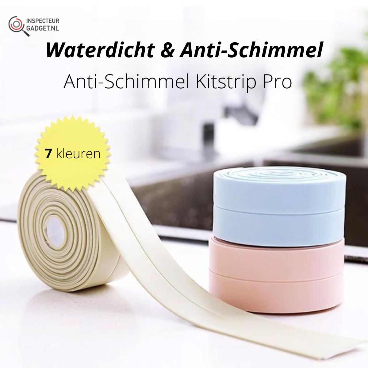 Anti Schimmel Kitstrip Pro - Zelfklevende Kitstrip (3 Meter)